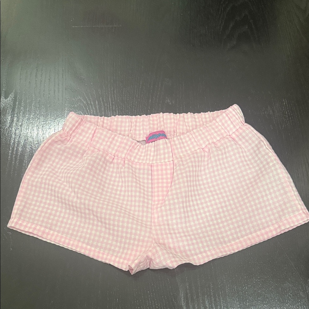 Edikted Pink & White Gingham Shorts - Like New